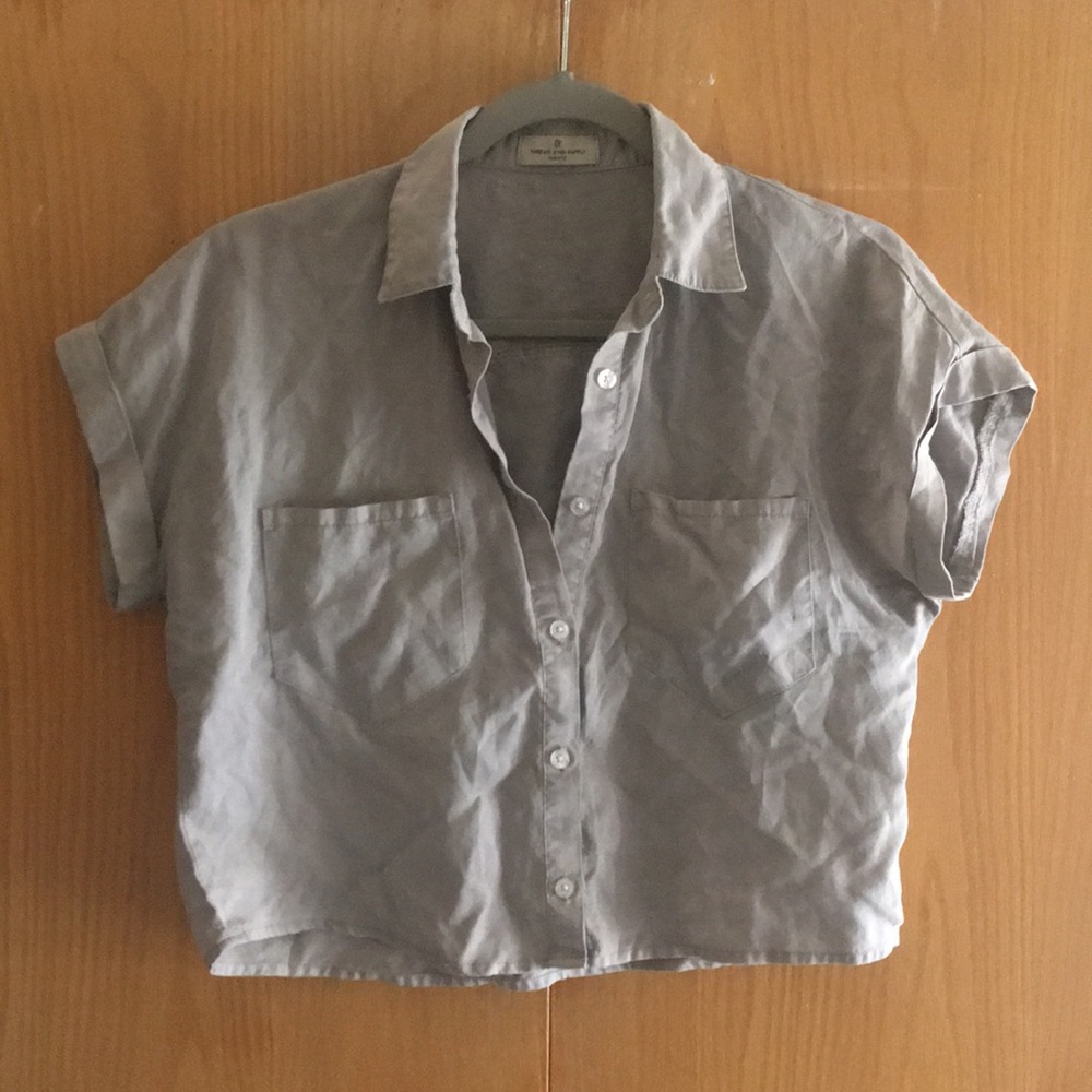 Thread and Supply Crop top button up